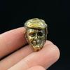 Brass Skull Charm Skull Jewelry Pendant Bead Charm Lanyard Bead Brass Texture Suitable for Bracelets and Keychains