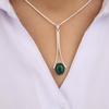 Green Onyx Cab Gemstone 925 Sterling Silver Handmade Jewelry Designer Long Earring 1.79" PP-69-26