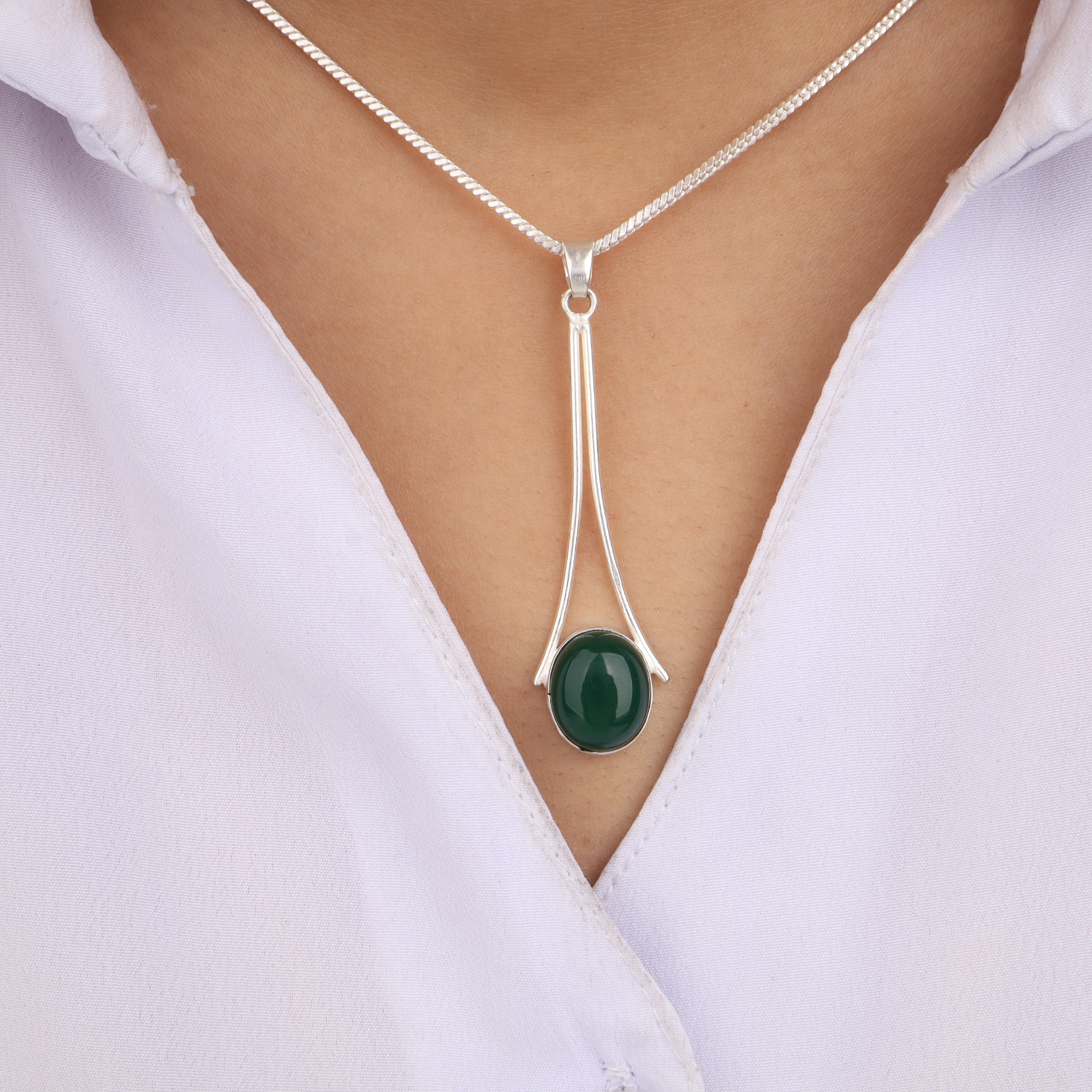 Green Onyx Cab Gemstone 925 Sterling Silver Handmade Jewelry Designer Long Earring 1.79  PP-69-26