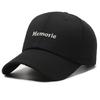 Letter Memorie Embroidered Baseball Cap Round Top Breathable Hat Gift Adjustable
