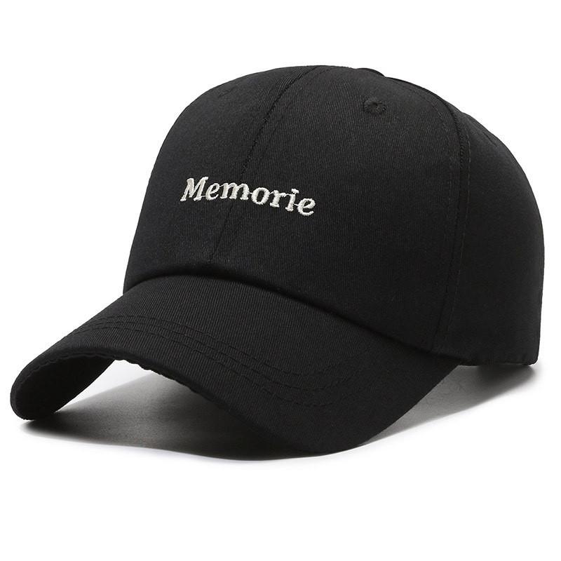 Letter Memorie Embroidered Baseball Cap Round Top Breathable Hat Gift Adjustable