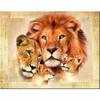 New 5D DIY Animal Diamond Painting Lion Diamond Embroidery Sunset Cross Stitch Full Round Drill Home Decor Manual Gift