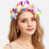 1PC Women Girls Flower Headbands Wedding Party Headdress Hair Accessories For Bridal Floral Satin Hairbands Headwear