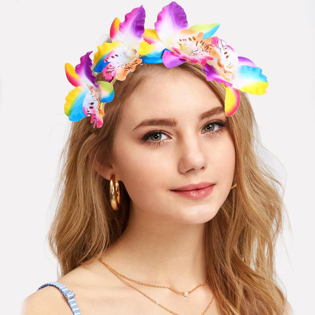 1PC Women Girls Flower Headbands Wedding Party Headdress Hair Accessories For Bridal Floral Satin Hairbands Headwear