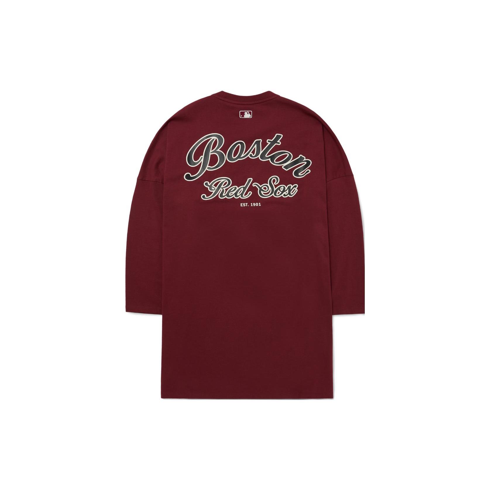 

Новая женская футболка MLB с рукавом реглан, бордовая 3FOPR0124-43WIS M