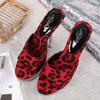 Ladies Stiletto Shoes Sexy Catwalk Model Leopard Print Crystal Shoes 190 Series 15cm Heel 4.5cm Platform LFD