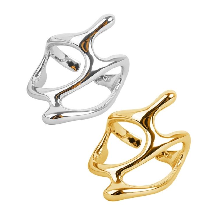 Gold Silver Color Trend Vintage Elegant Ring For Women Party Jewelry