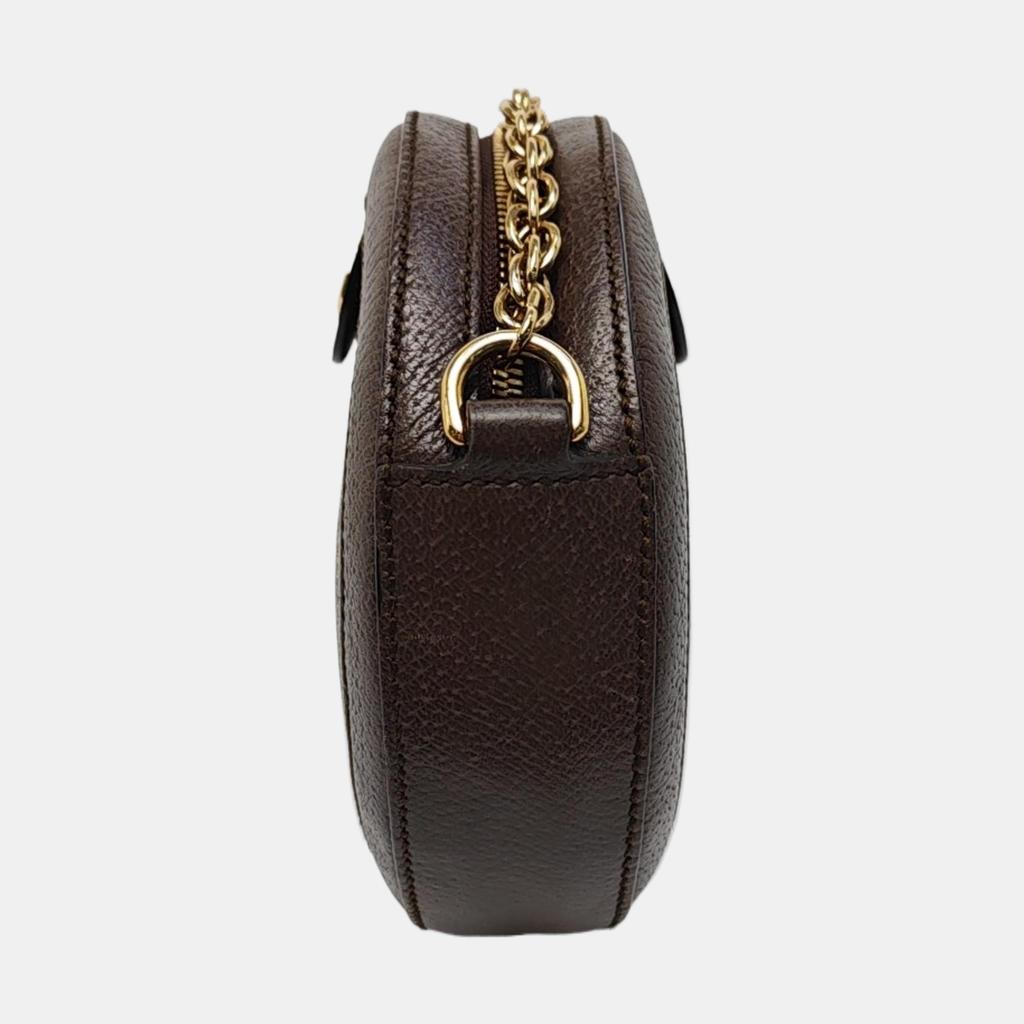 [Pre-Owned] Gucci Ophidia GG Mini Round Bag 'Beige' - Very Good #1DRU4CL