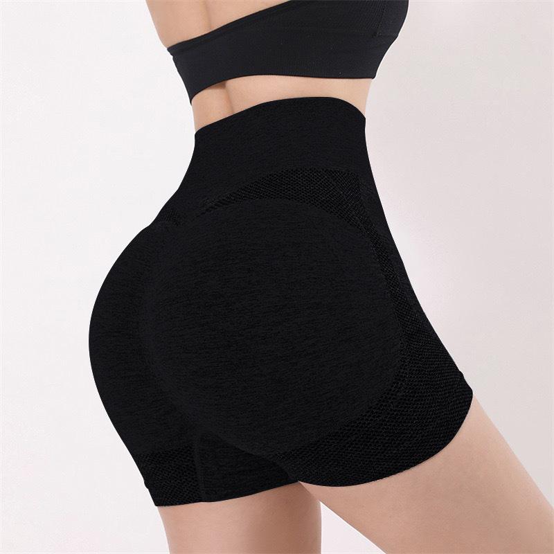 

Female Summer Sexy Tight Yoga Belly High Waist Hip Hip Fitness Running Yoga Leggings S чёрный