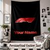 Wall Hanging Tapestry With Custom Name & Text, F1 Decorative Tapestry For Bedroom