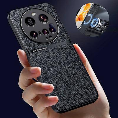 Luxury Leather Funda For Xiaomi 15 Ultra Case Car Magnetic Holder Phone Cover For Xiaomi Mi 15 Xiaomi15 Ultra Shockproof Coque