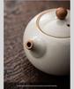 Small Beige Crackle Glaze Ru Ware Xishi Teapot – Ceramic Kung Fu Tea Infuser Set