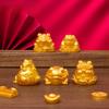 Resin Beautiful Wealth Frog Miniature For Good Luck Chinese Art Sculpture Decor
