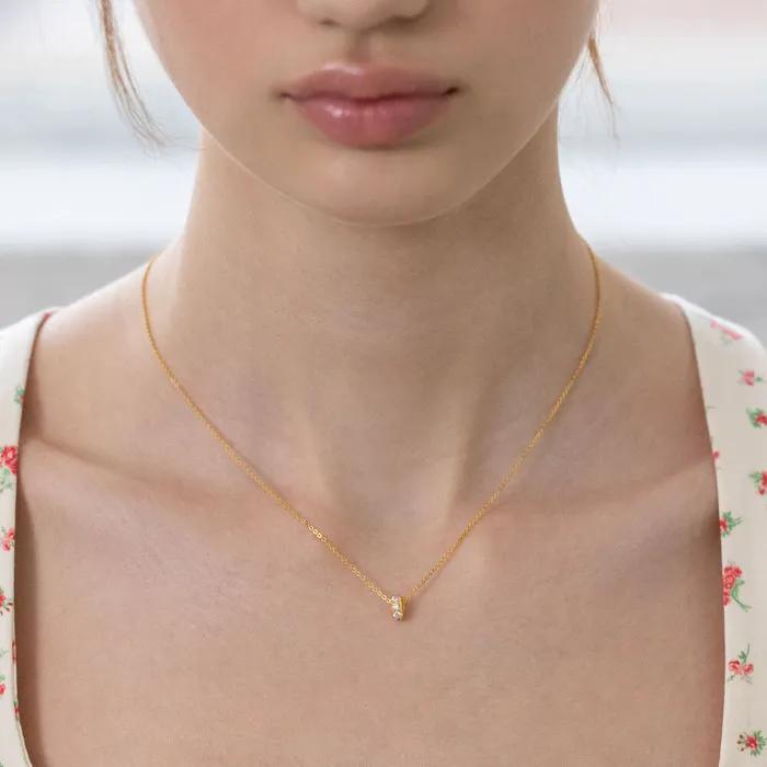 (Silver 925) Glow Egg Ring Necklace NZ2468