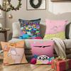 Cartoon Fun Funny Ketnipz Cute Pillow Case Silky Short Plush With Invisible Zipper Dustproof Sofa Cushion Cover For Home Decor