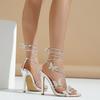 Mode Ins Stil Luxus Strass Schmetterling Damen Sandalen Sexy Knöchelriemen Schnürung High Heels Gladiatorensandalen Mode Sommerschuhe