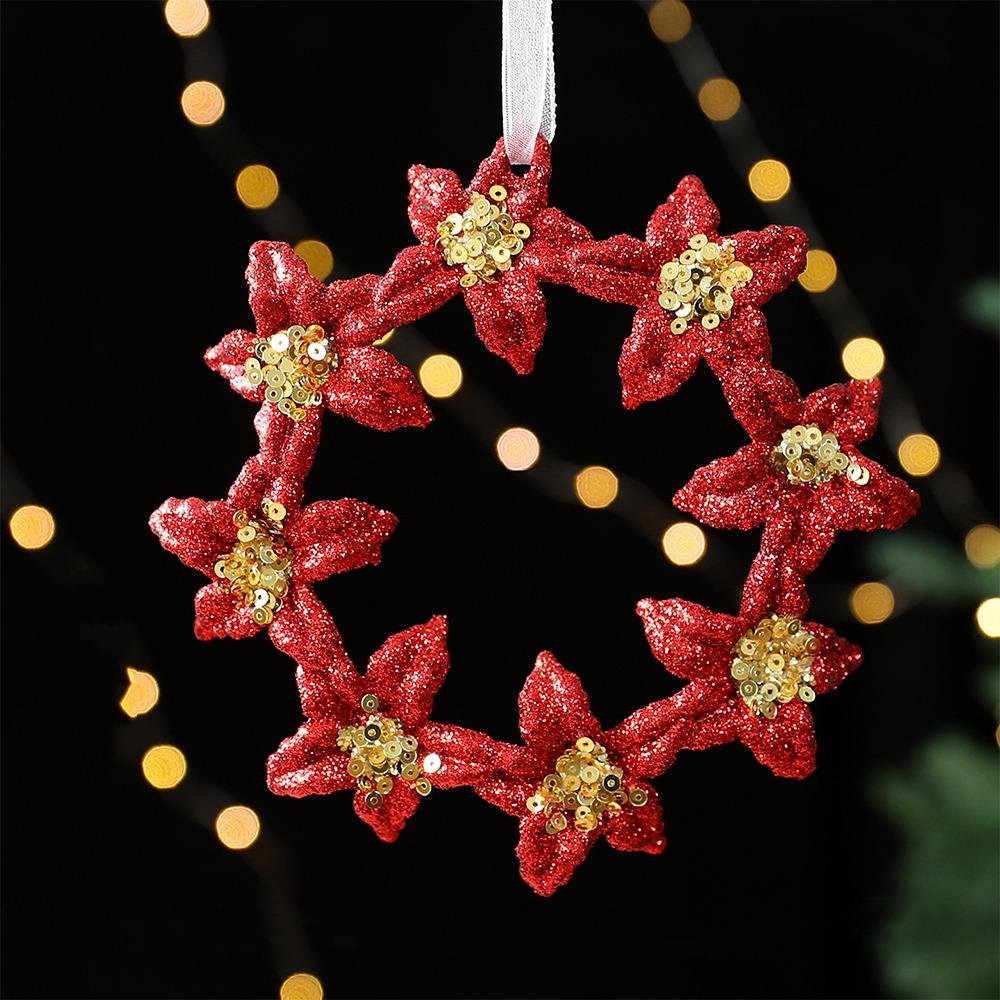 Gold Sequin Christmas Tree Pendant Butterfly Xmas Tree Pendant  Household Decor