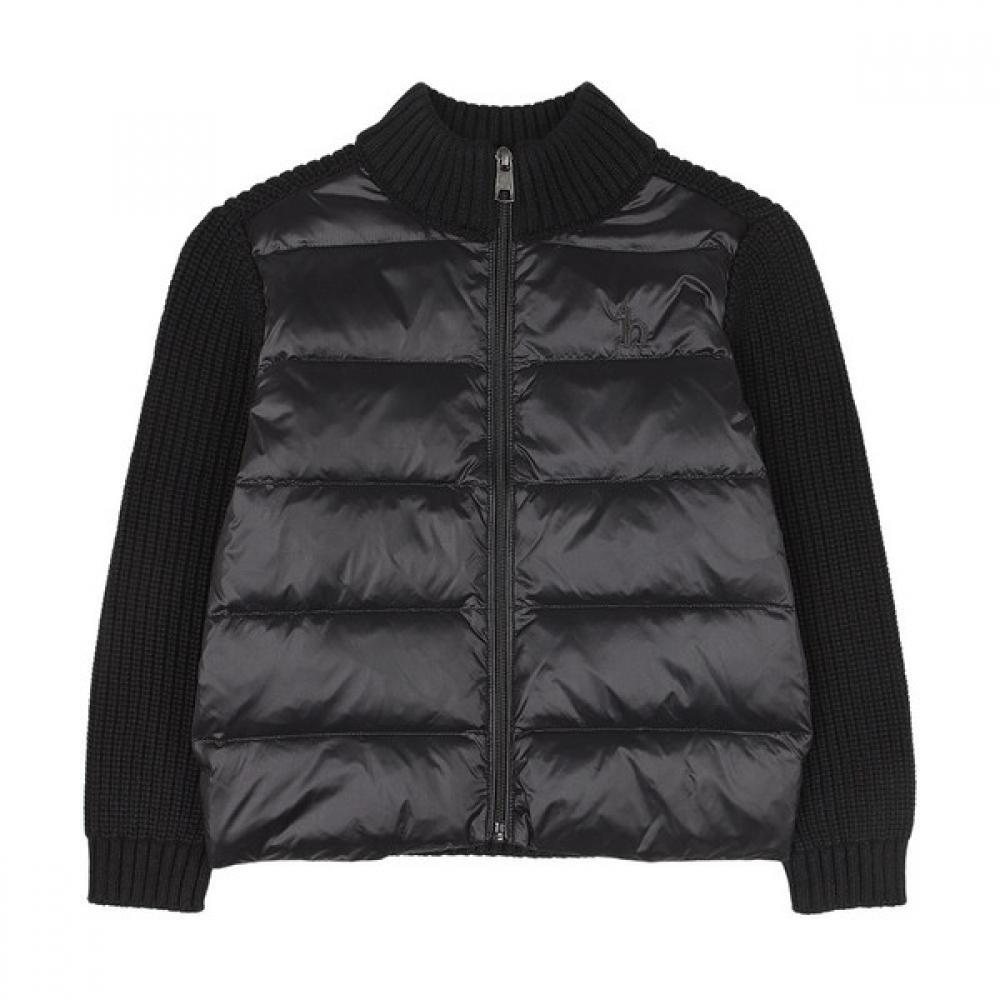 [hedges Kids] Knit Color Duck Down Padding Black  Huw11jp01m Bk 