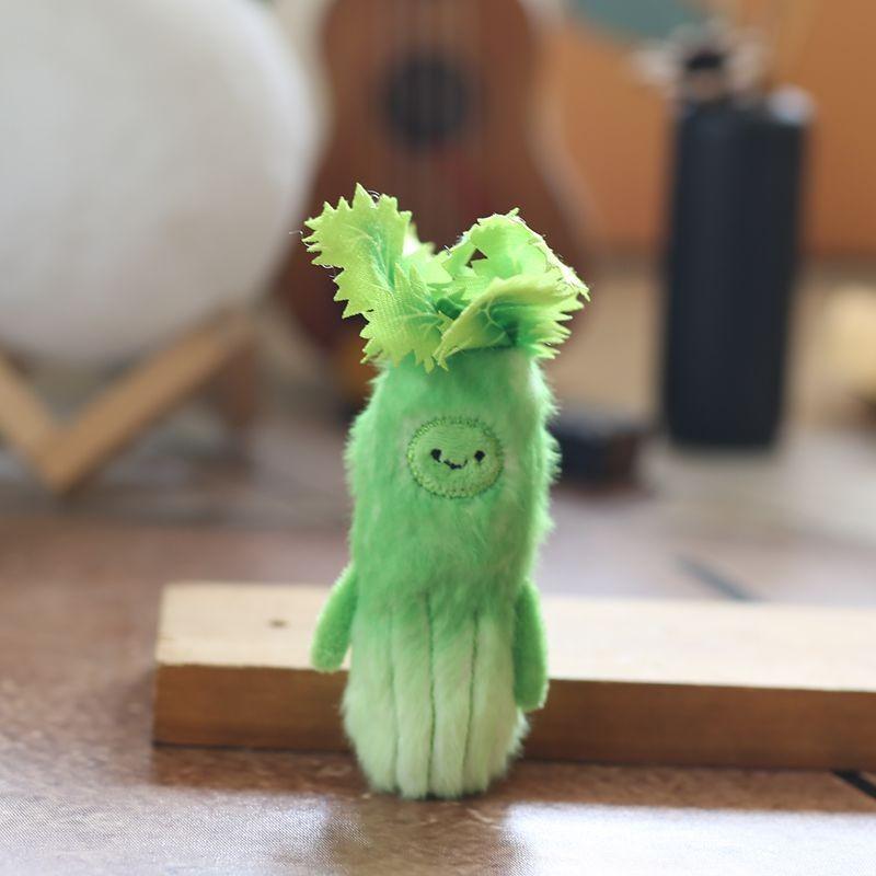 Celery Veggie Plush Keychain Stuffed Toy Pp Cotton Backpack Gift For Girls Kids
