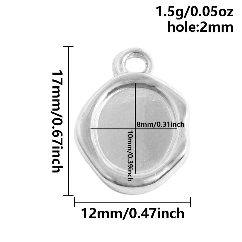 6 Stück Nicht verblassend Oval Quadrat Herz Anhänger Leere Tablett Basis Fassungen DIY Schmuckherstellung Zubehör Edelstahl Anhänger Charm Großhandel