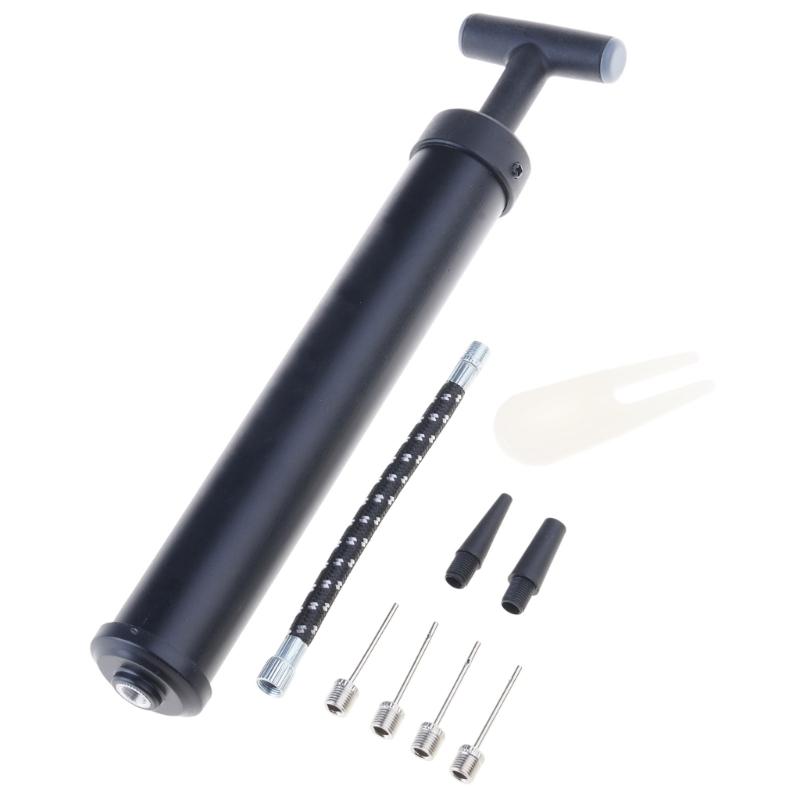 Manual Ball Pumps Portable Air Pumps Inflator Sports Ball Pumps with Needle, Hoses, Nozzle Hand Pumps for Volleyballs