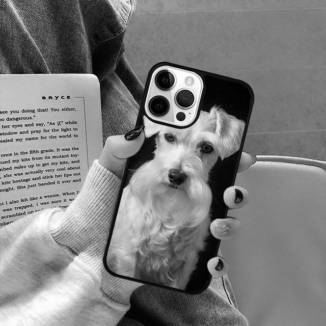 Cute Miniature Schnauzer Puppy Phone Case Cover for iPhone 17 Air 16 16e 15 13 14 11 12 Pro Max Max Plus Coque Fundas Shell