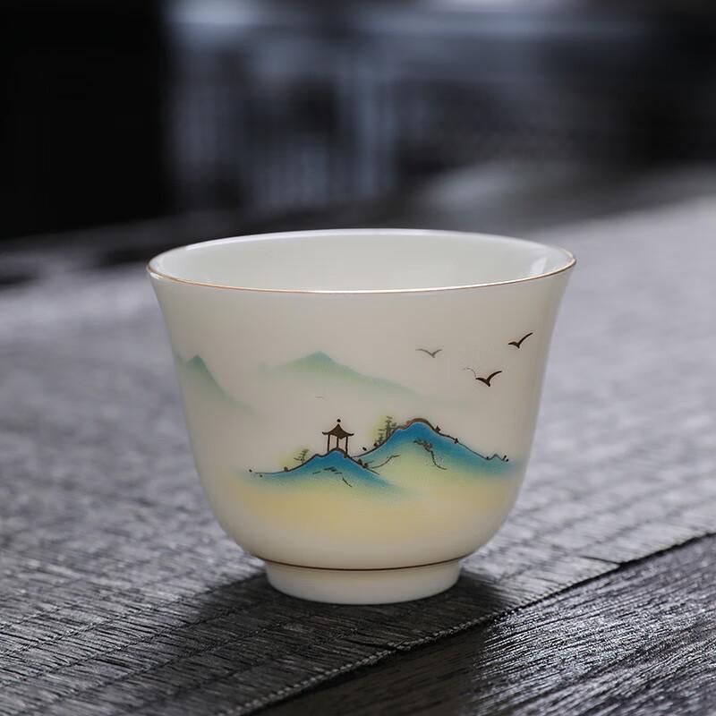 Jade Rabbit Magnolia Kung Fu Tea Cup Set