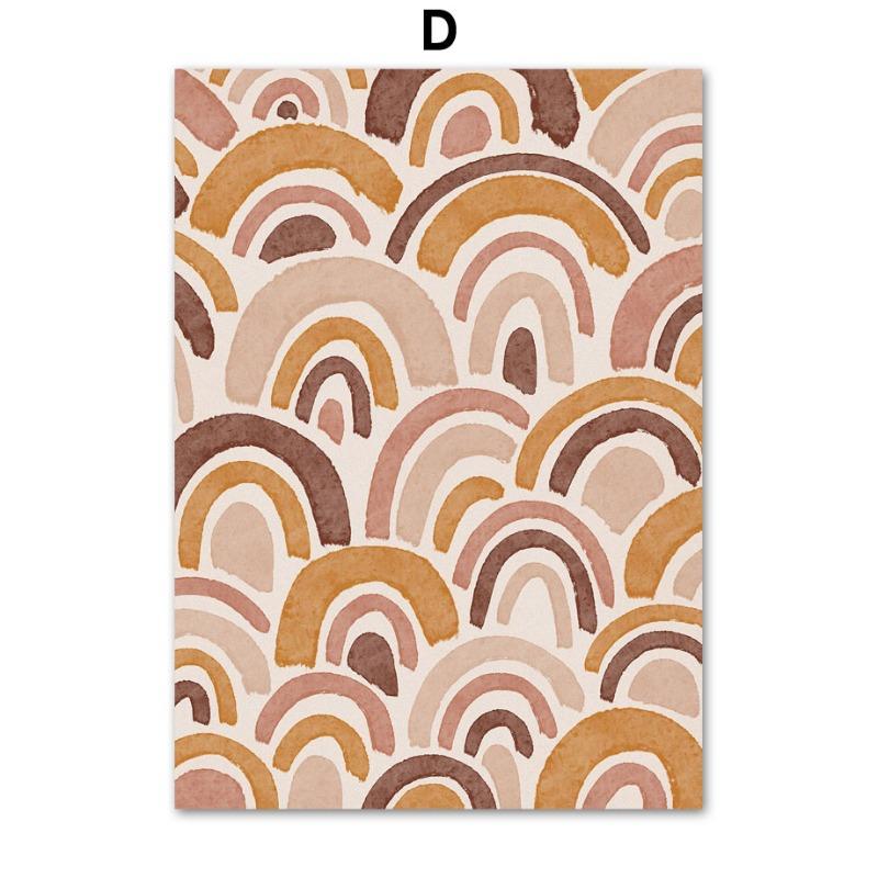 Bohemian Sun Rainbow Vase Leaves Landscape Wall Art Canvas Painting Abstract Posters and Prints Pictures Living Room Home Decor