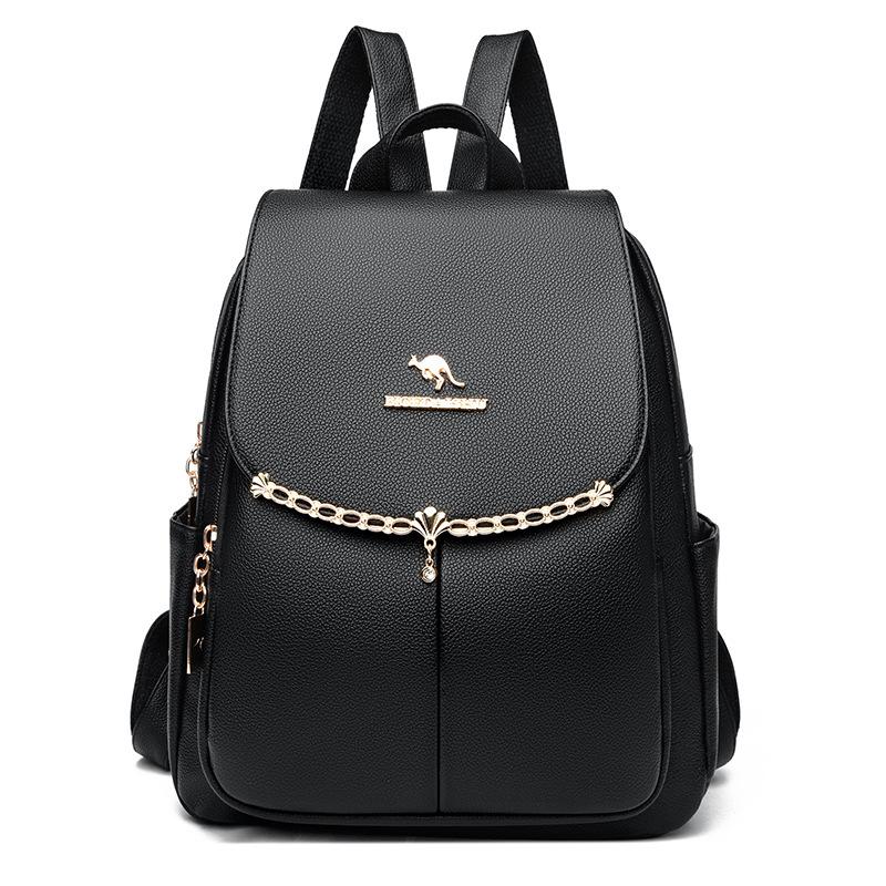 Jednobarevný dámský batoh středního věku s velkou kapacitou, taška pro matku, cestovní batoh