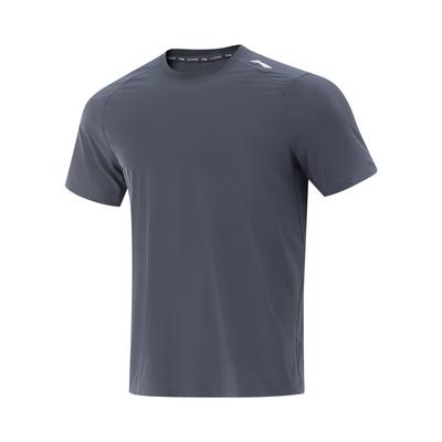 Fitness Series Simple Solid Color Round Neck Short Sleeve T-Shirt Men Tops Deep-Shadow-Blue ATSV395-5