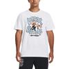 Under Armour Rose Delivery Flame Cartoon Letter Print Casual Crew Neck Short Sleeve T-Shirt Men T-Shirts White 1380916-100