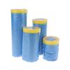 1Roll Pre-Taped Masking Film Blue Plastic Sheeting Automotive Washi Tape No Residue Painters Plastic Drop Cloth For Painting
