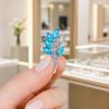 Brooch Pin for Women, Marquise Shape Olive Branch Design Brooch with Rhinestones, Metal Base Lapel Pin for Suits Coats Scarves