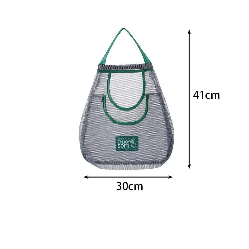 Fruit Vegetables Shopping Storage Bags Reusable Tote Mesh Net Woven Organizer Kitchen Shopper Vegetable Hanging Sorting Pocket