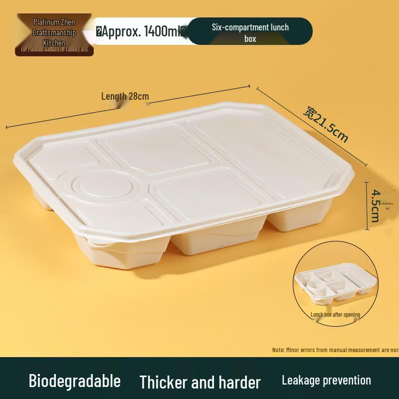 Bozhen Jiangchu Biodegradable 6-Compartment Lunch Box