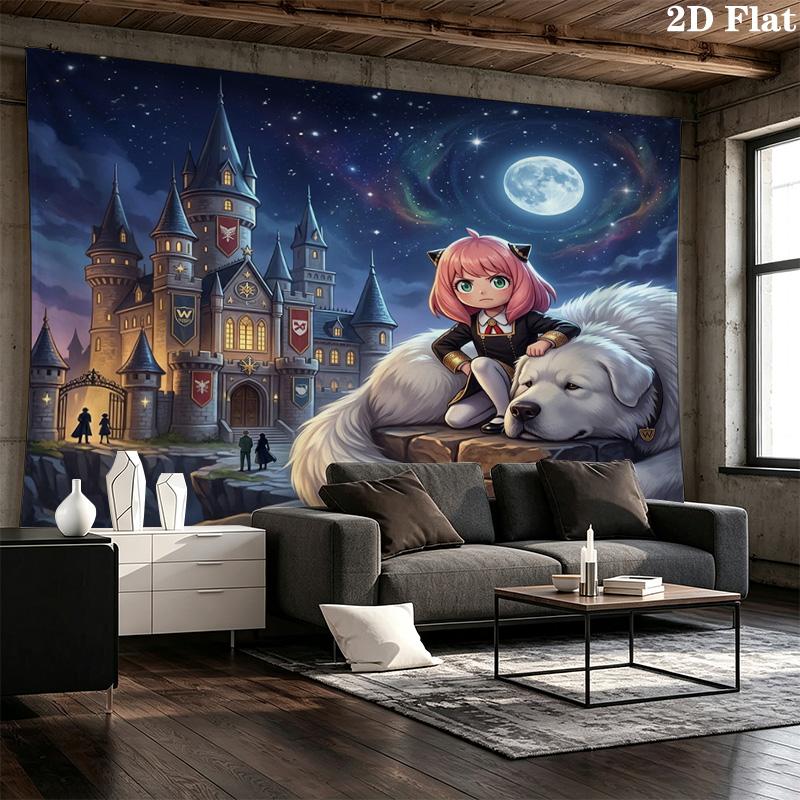 Spy Family Wall Tapestry Aesthetic Wall Hanging Printed Fabric Blanket Decorative Tapestries For Bedroom Living Room Home Decor