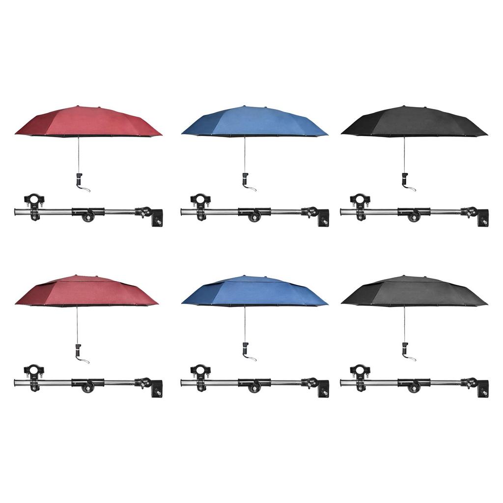Chair Umbrella with Clamp Waterproof Sun Protection 360 Degree Adjustable