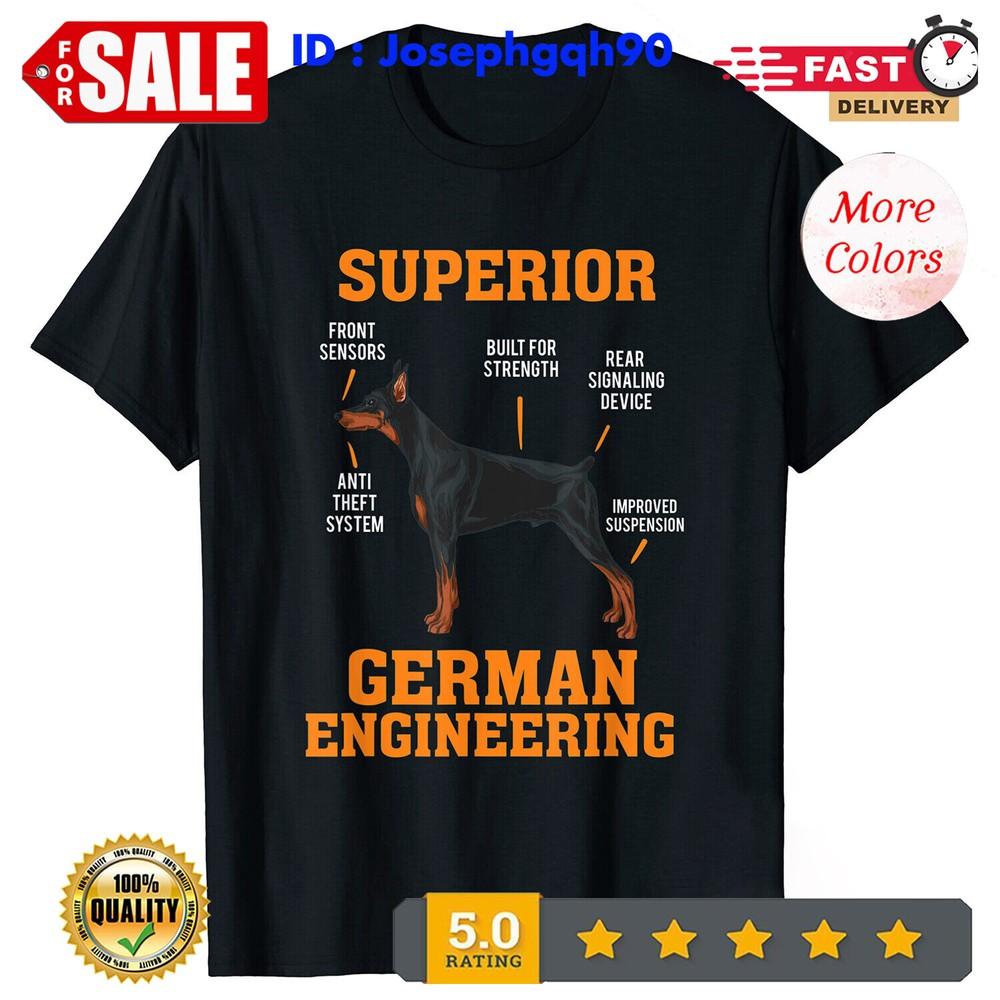 

Dobermans German Engineering Funny Gift Doberman Pinscher Unisex T-Shirtjpg S
