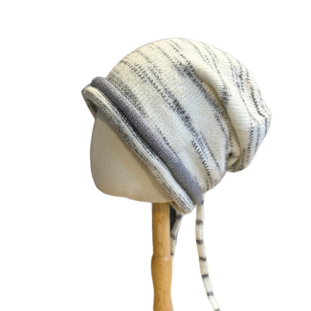 New Style Double Rolled Edge Face-showing Small Pile Hat for Women Korean Style Colorful Fashionable Warm Woolen Hat Big Head Circumference Cold Hat