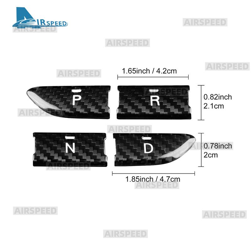 Real Hard Dry Carbon Fiber For Fiat 500e 2024 2025 2026 Abarth 595e -2026 Car Gear Button Frame Sticker