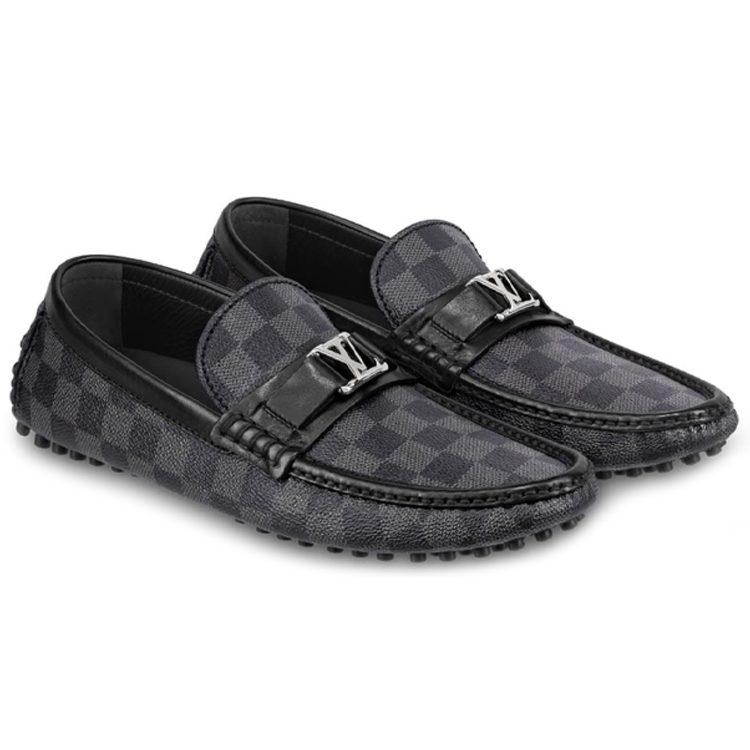 Louis Vuitton Hockenheim Leather Casual Shoes Men's Black 1A4OIF