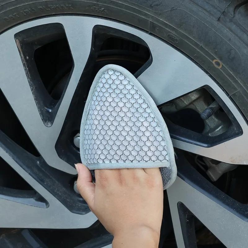 Car Washing Gloves Cleaning Sponge Wipe Car Wheels Cleaning Waxing Dual Purpose Sponge Block Double Side Car Paint Care Tools