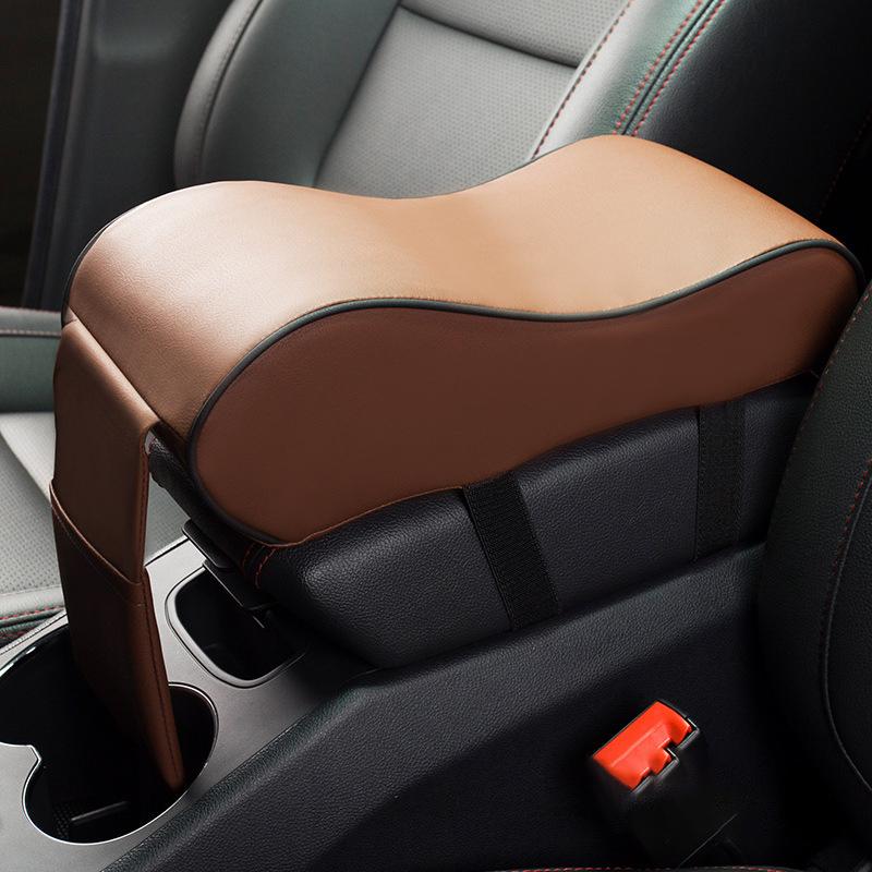 Pernă pentru cotiera auto din spumă cu memorie cu buzunar pentru telefon Scaun din PU Cotieră Covoraș Covoraș Suport pentru mâini Suport Accesorii auto