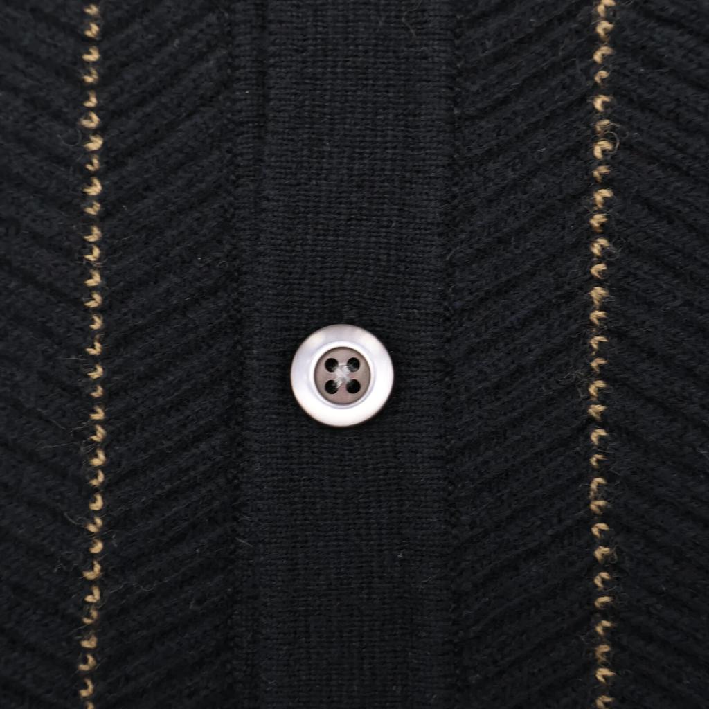 Supreme Herringbone Cardigan Black