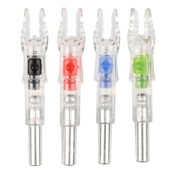 3 Pcs Lighted Nocks for Arrows with 0.244 Inside Diameter LED Light Up Nocks with ON/Off Switch for Archery Hunting