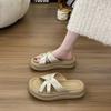 Cool Slippers Female Summer Wear 2025 New Fairy Style with Skirt Platform Beach Sandals Fashion One-word Drag