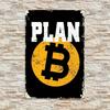 Bitcoin Project" Aluminum Wall Art Sign -  Rectangular Plaque for Home, Bar, Cafe, Garage Decor