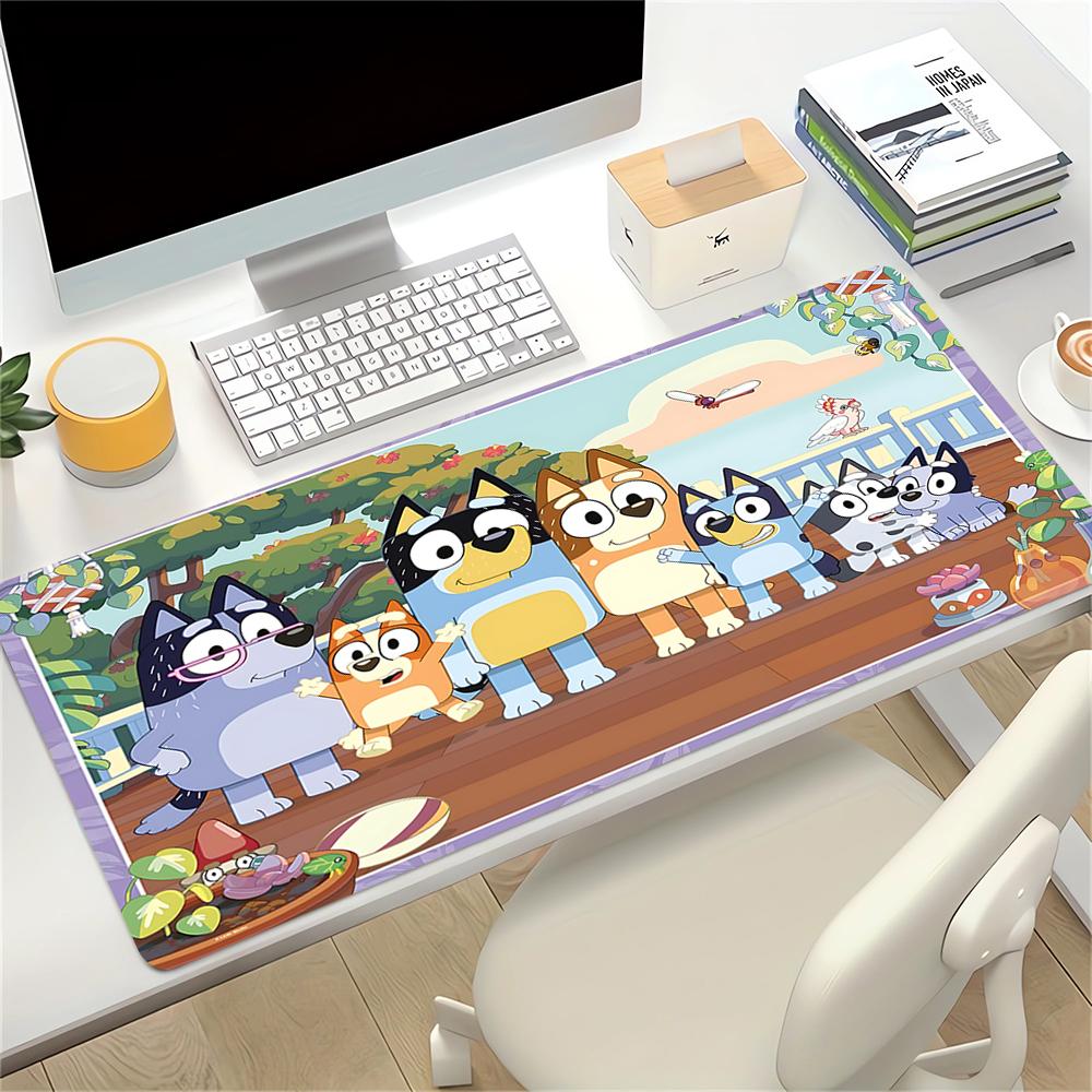 Bluey'S Family Adventure Large Gaming Mouse Pad Nonslip Rubber Base Waterproof Desk Mat For Office Pc Laptop