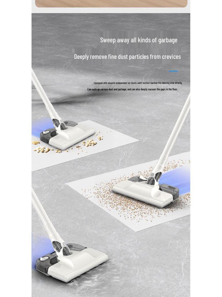 Cordless All-in-One Silent Vacuum & Wet Mop - High-Power Handheld Dust & Mite Remover for Home