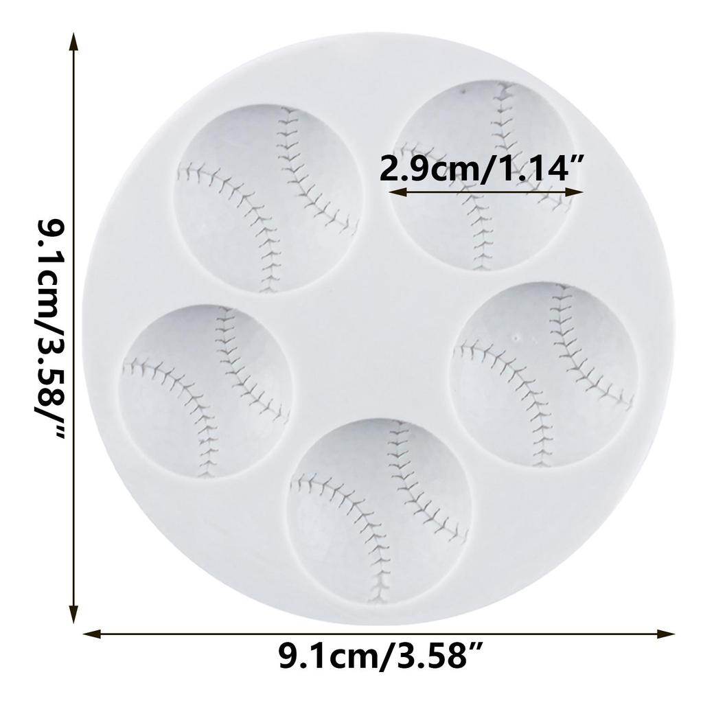 Basketball Silicone Molds Rugby Football Baseball Fondant Mold Cake Decorating Tools Cupcake Topper Candy Resin Clay Chocolate Gumpaste Mold